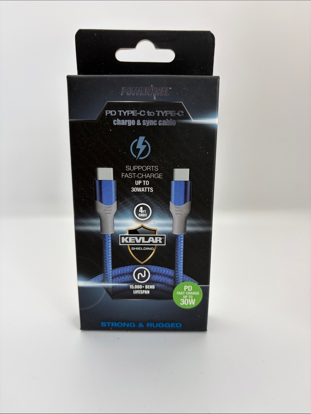 Blue PD Type-C to Type-C Fast Charge Cable
